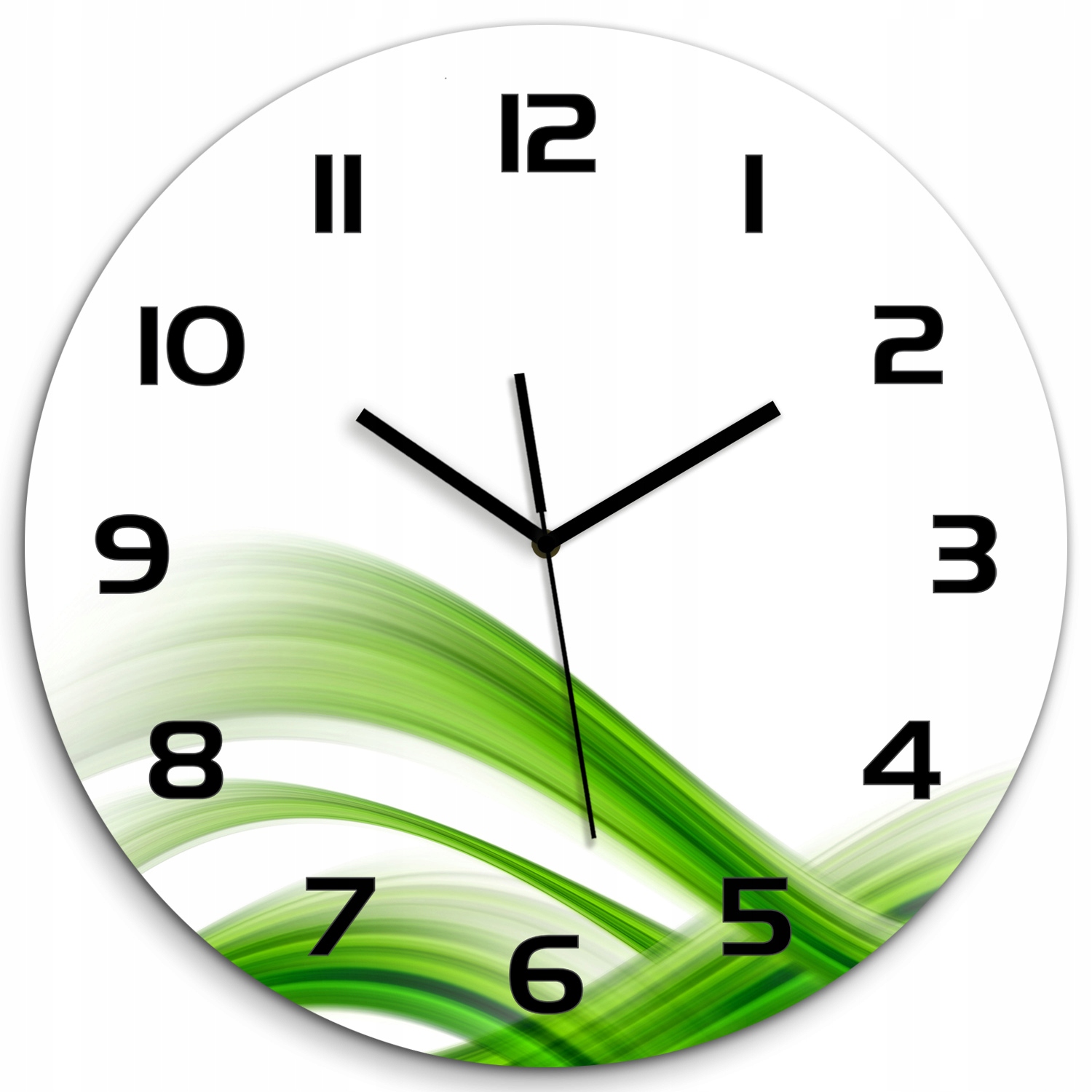 

Szklany duży zegar wiszący Abstrakcja fala fi 60cm