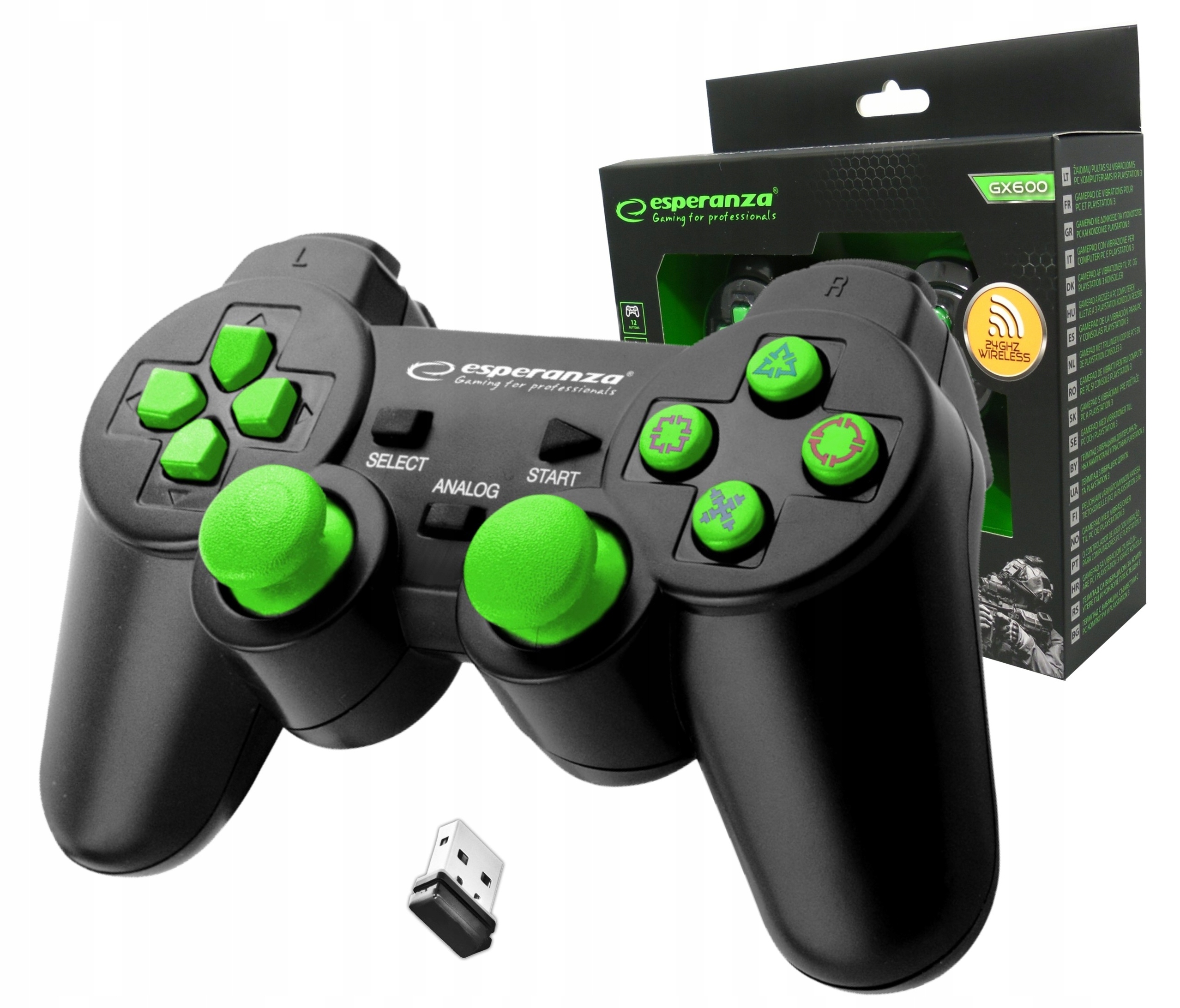 

Zestaw 2x Game Pad Bezprzewodowy Kontroler Usb PS3
