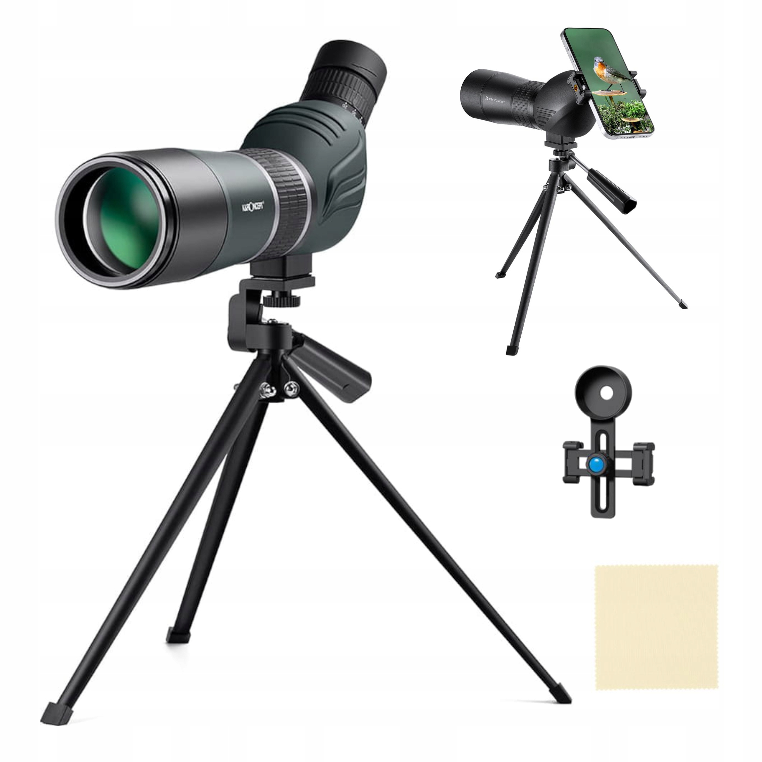 Monokular Luneta Stativ Držák Na Telefon 60 mm K&f Concept Zoom 20-60x