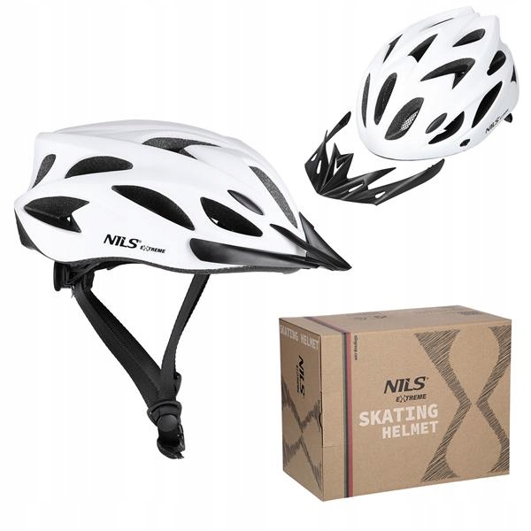 Kask Rowerowy Mtb Kask Kross Biały Nils Extreme Rozmiar L 55-61 CM