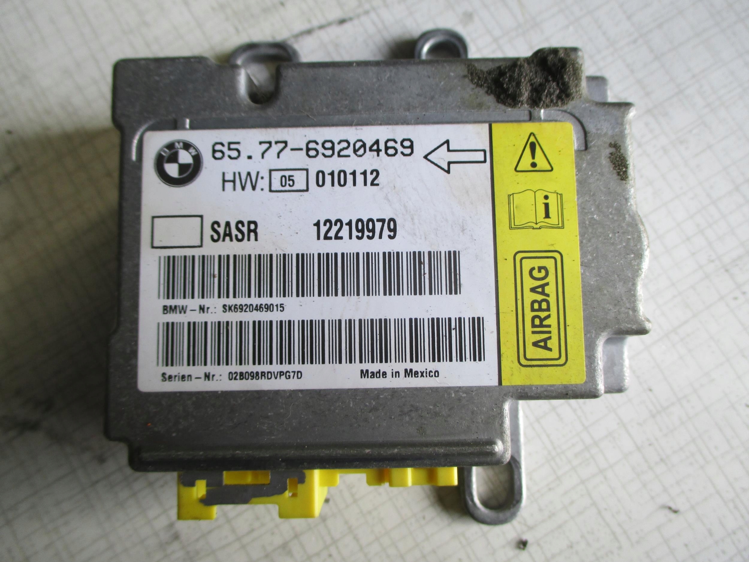 BMW E65 01-05 SENSOR AIRBAG PODUSZEK 6920469