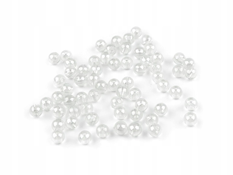 Koraliki akrylowe 6mm transparentne opal