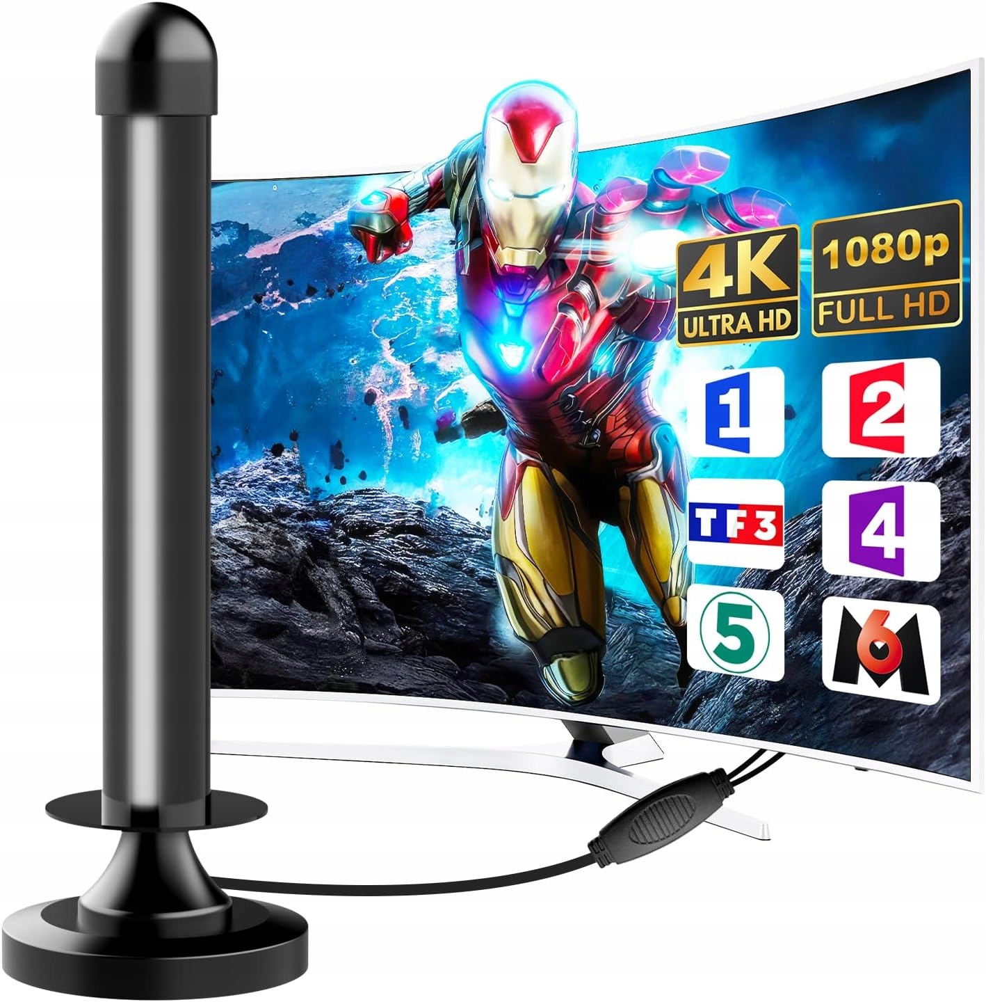 Внутренняя телевизионная антенна Freeview HD прием 360°