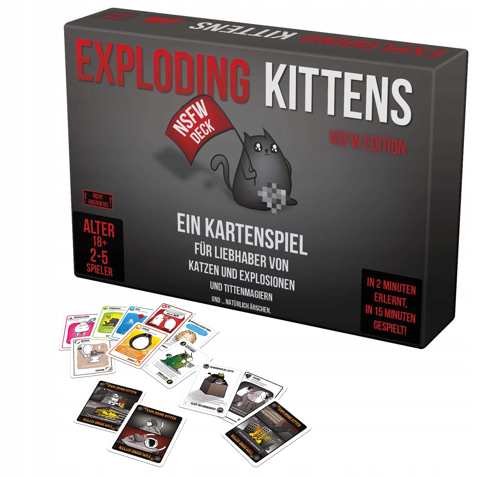 ANGIELSKI EKSPLODUJĄCE KOCIĘTA GRA W KARTY BRZĘCZĄCE (NOWA EDYCJA) Minimalna liczba graczy 2