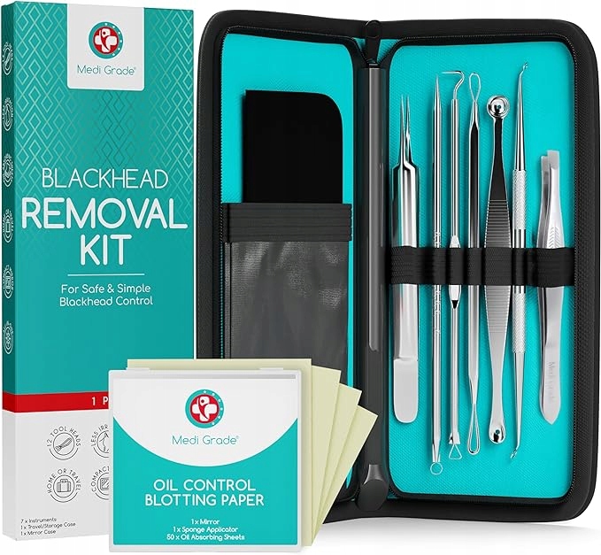 Sada 7 Ks Pro Odstranění Černých Teček A Pupínků, Čištění Obličeje