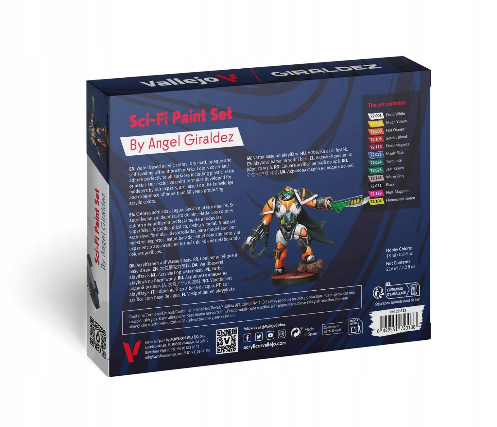 Vallejo: 72.313 Game Color Sada Barv Pro Sci-fi (12 X 18 ML)