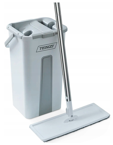 Levně Tenzi – Nastavitelný Plochý Mop S Dvoukomorovým Kbelíkem A Odšťavňovačem