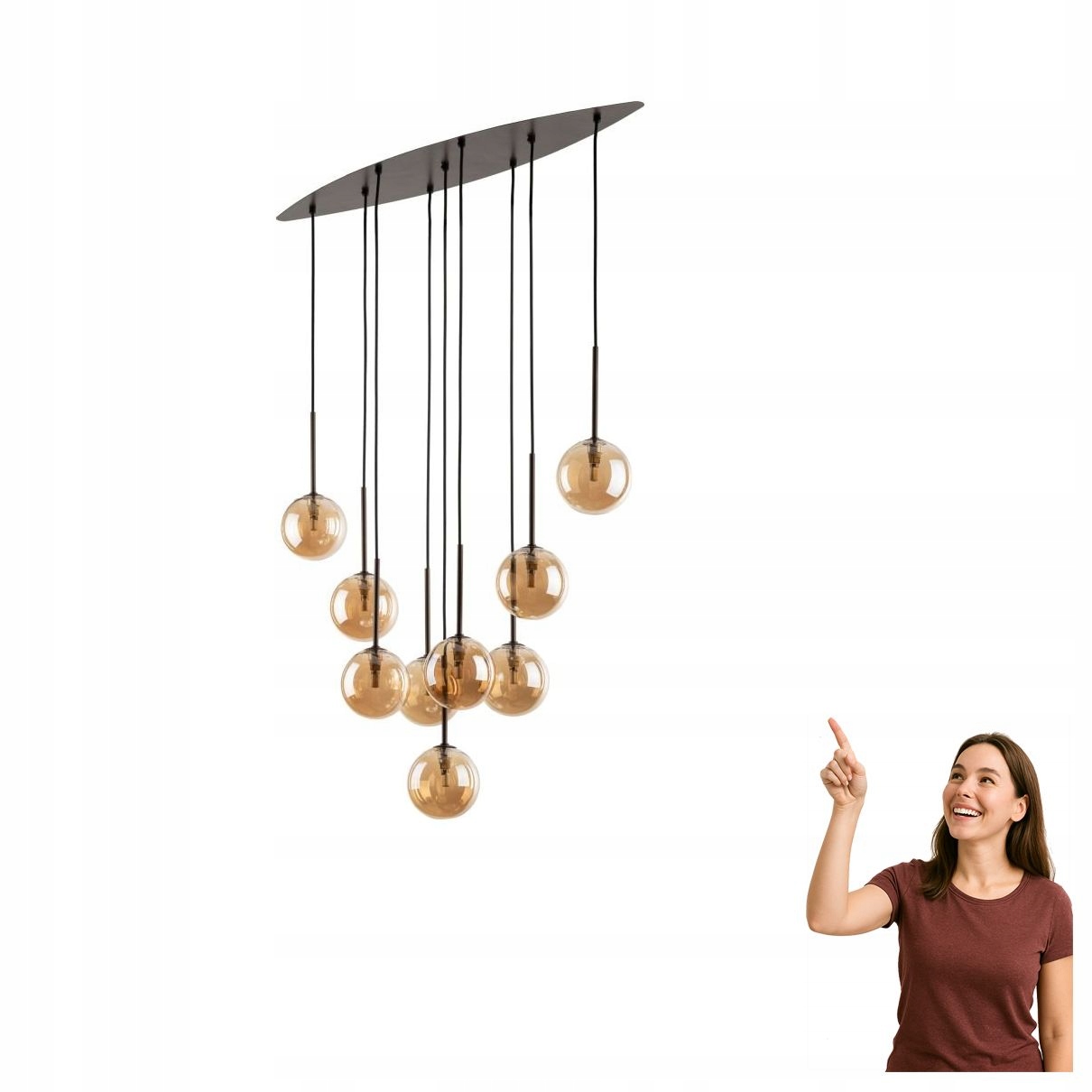 Závesná lampa Estera Brown 6149 Tk Lighting