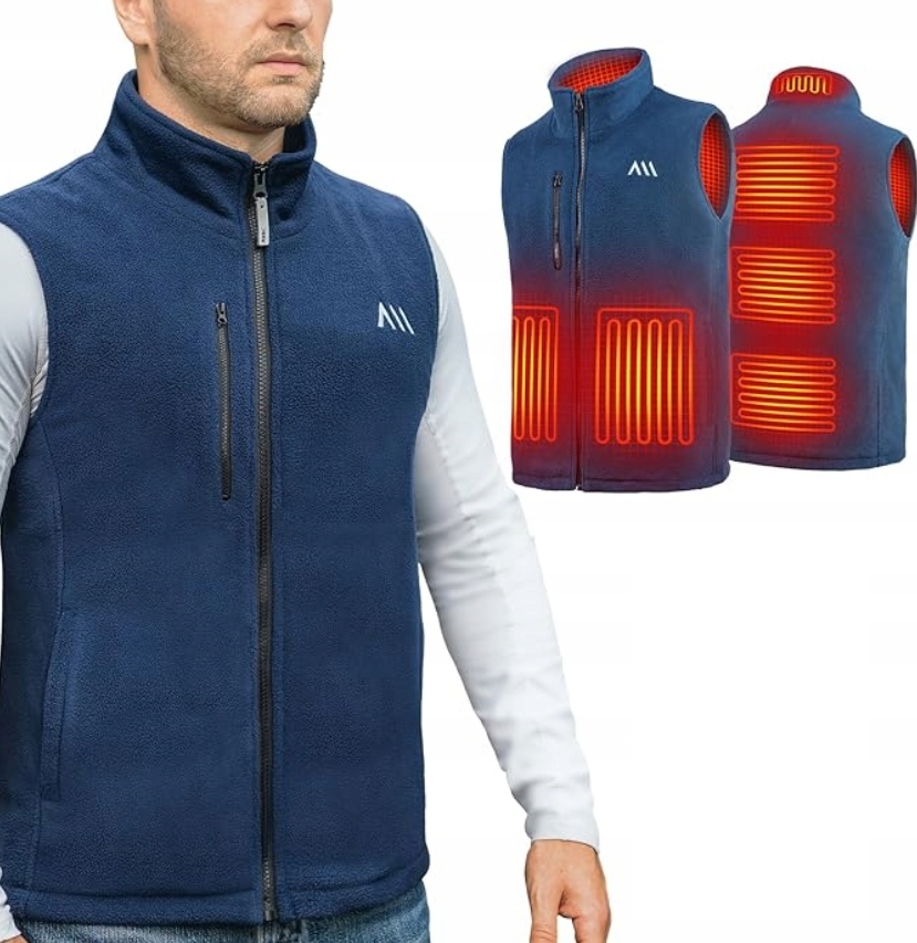 Kamizelka podgrzewana polarowa Carwee Roz XXL Niebieska bez power bank