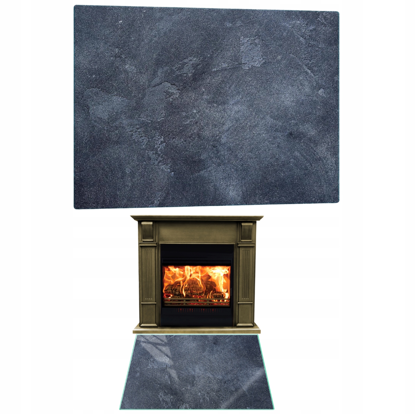 Sklo Pod Krb Tvrzené Sklo Podložka Rozměr 65x60cm Grafika Kámen