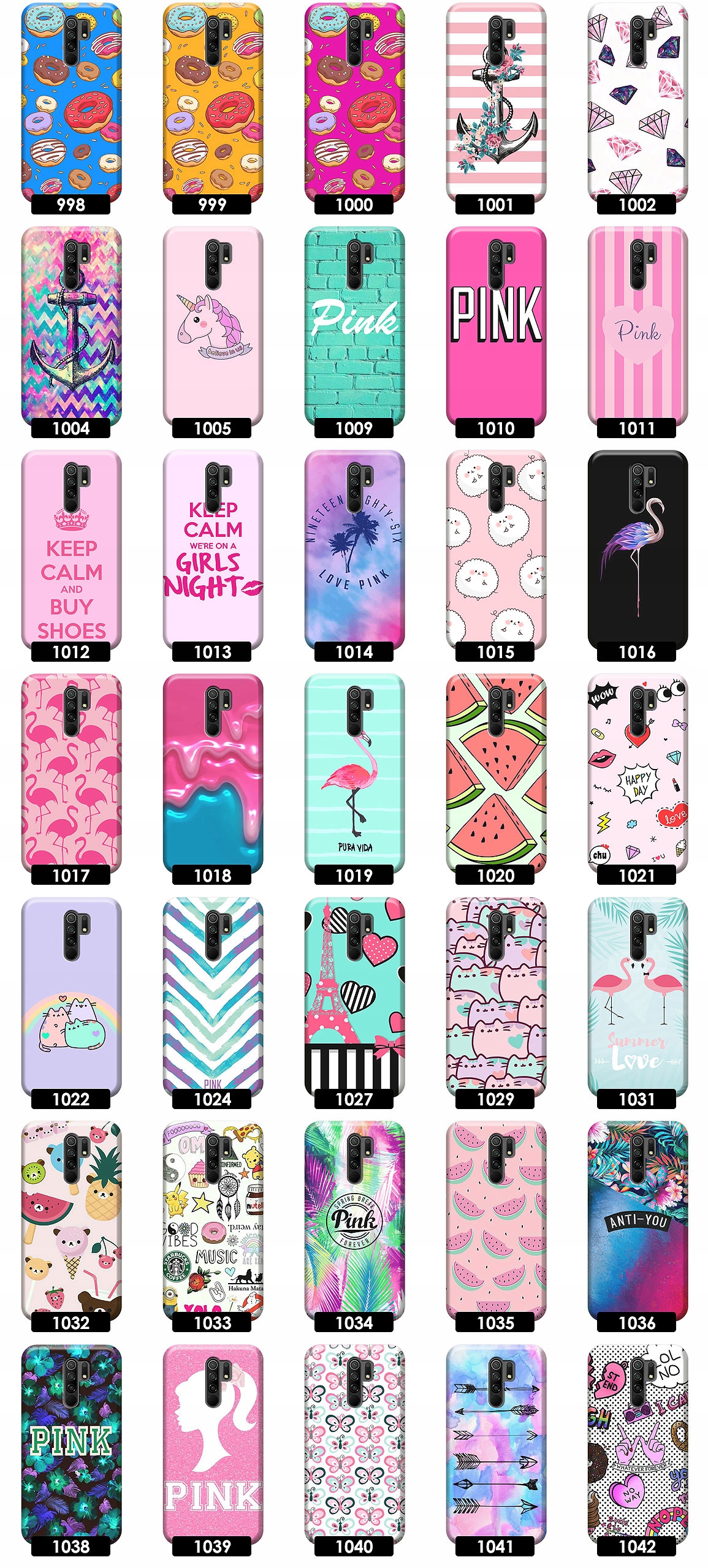 ETUI CASE SILIKONOWE OBUDOWA PLECKI NA TELEFON DO XIAOMI REDMI 9 WZORY Dedykowany model Redmi 9