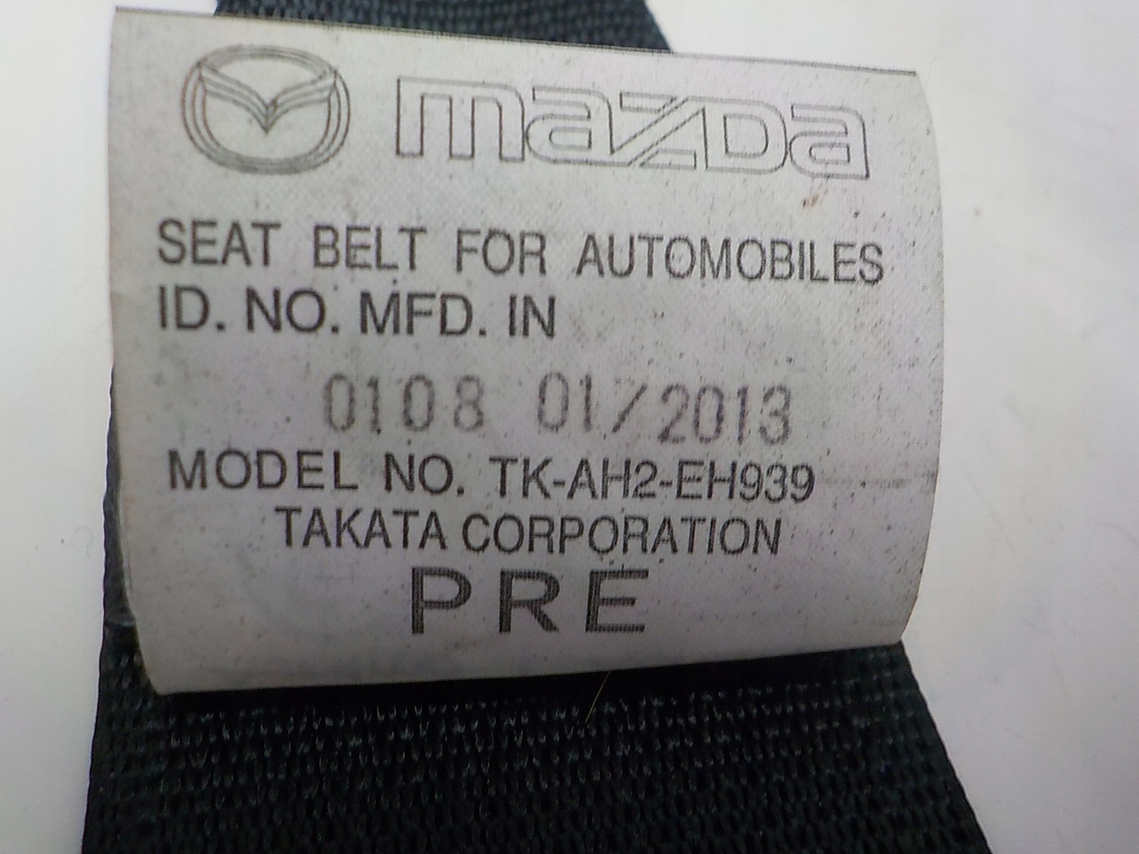 MAZDA CX-5 Gurten Sicherheits Spanner links vorne TK-AH2-EH939