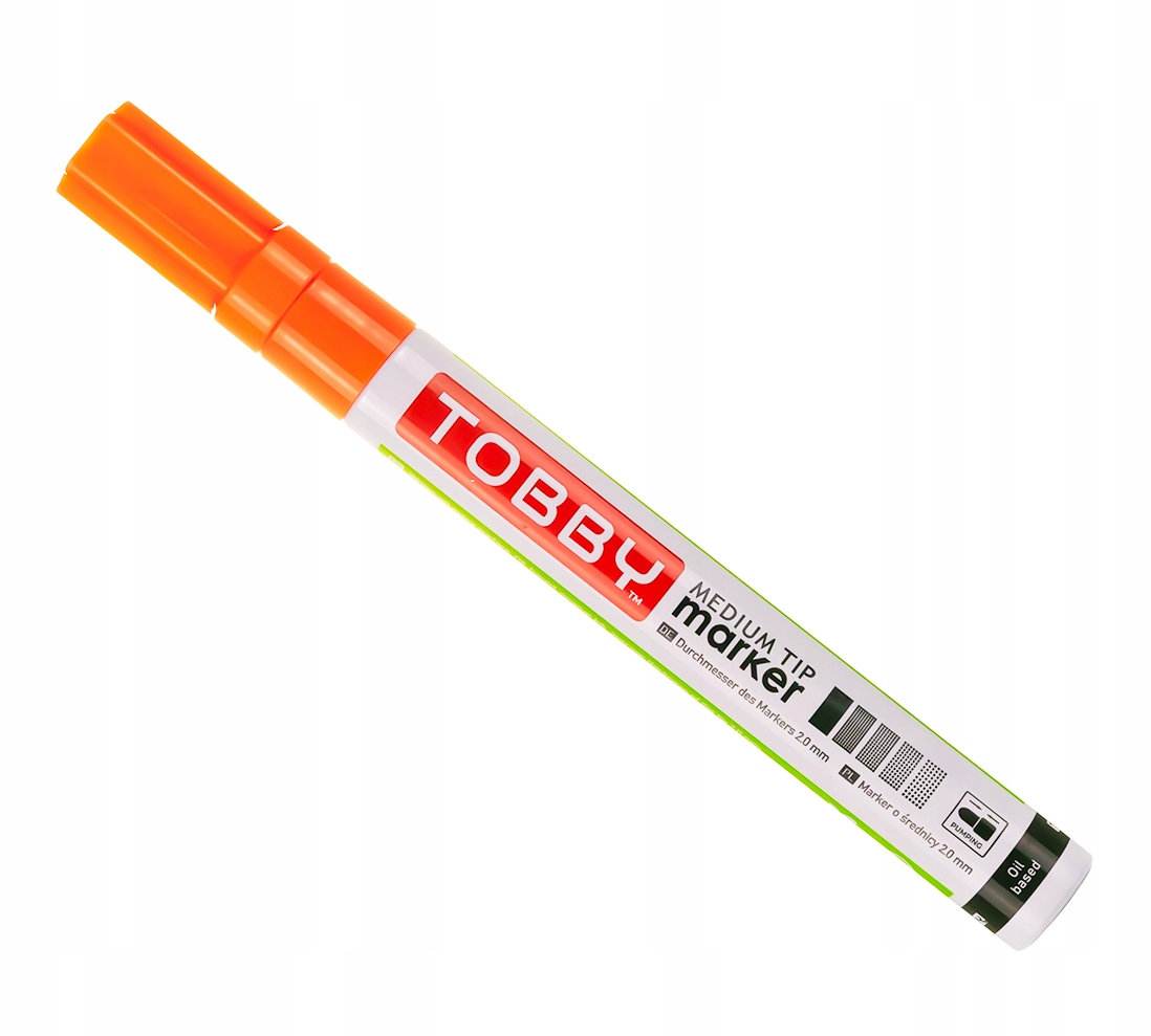 

Marker Olejowy olejny Pomarańczowy świeci w Uv