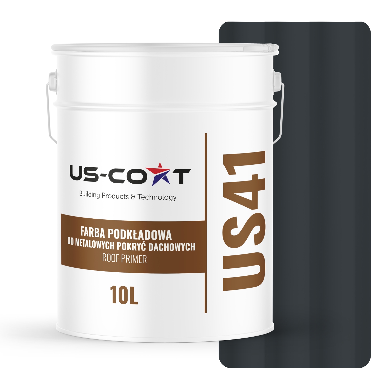 Podkladová Farba Na Strechu, Kovové Krytiny, Antracitová Oceľ, 7016 10 L, Matná