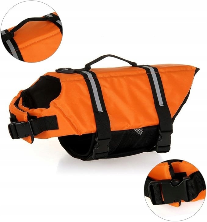 Levně Oranžová Záchranná Vesta Pro Psa Pro Trénink Plavání Velikost L