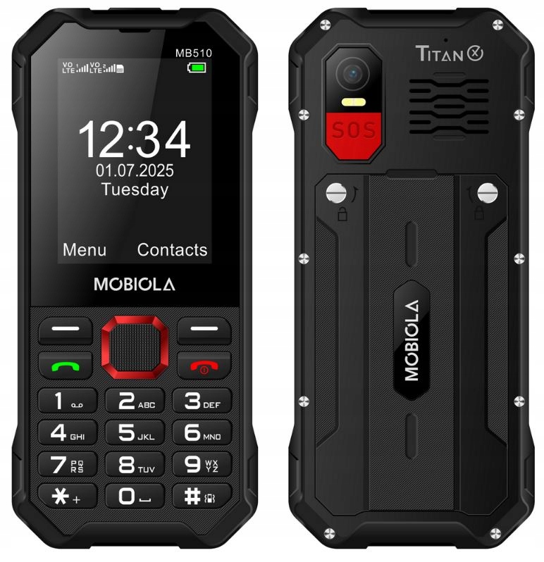 Mobilný telefón Mobiola MB510 TitanX 48 Mb 128 Mb 4G (lte) čierny