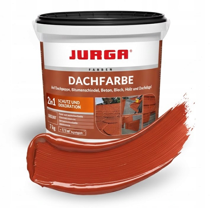 Dachfarbe farba Uszczelniająco Dekoracyjna ceglasta Wodoodporna 7kg