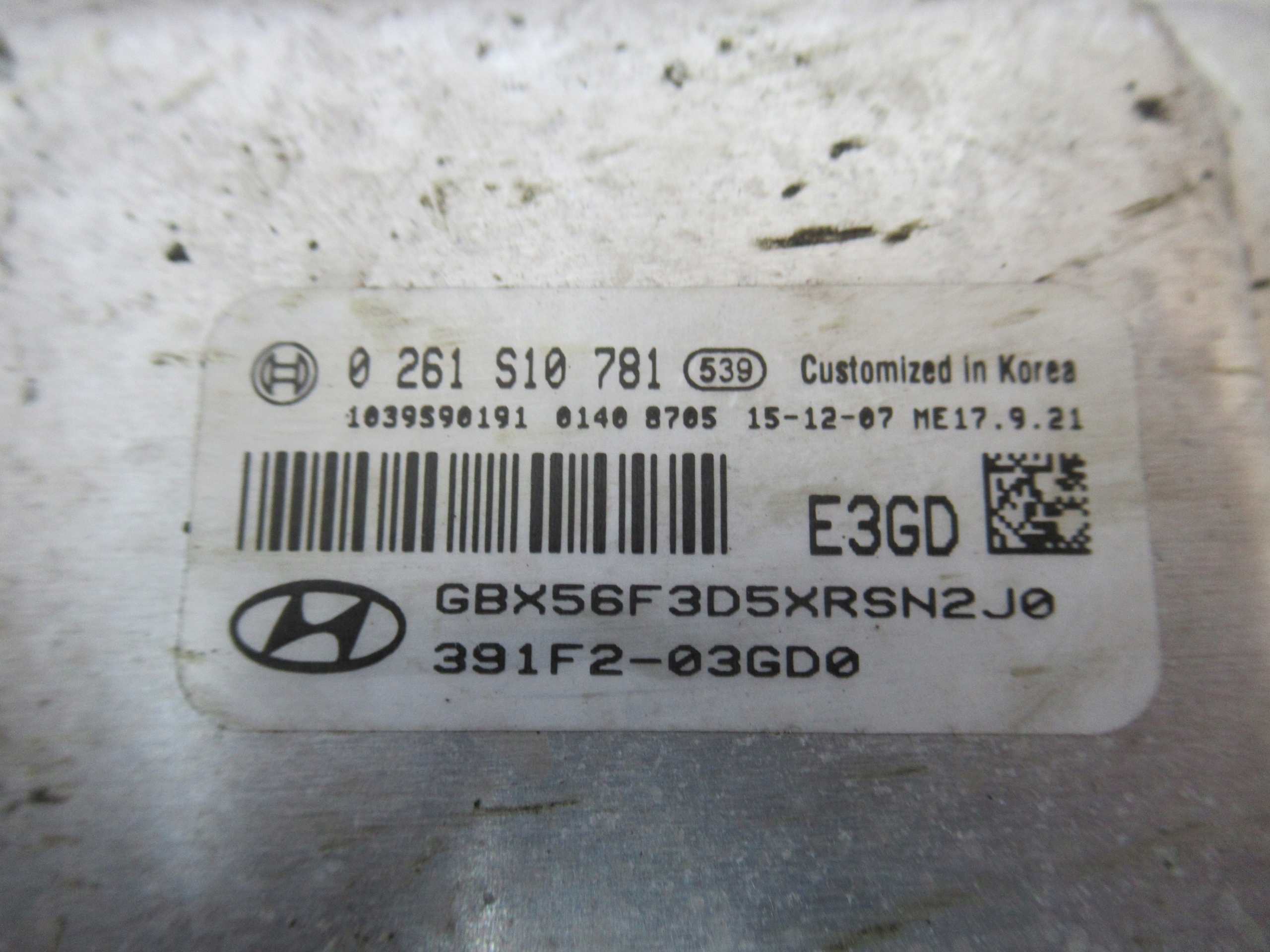 computer control unit of the engine HYUNDAI I20 II 1.2