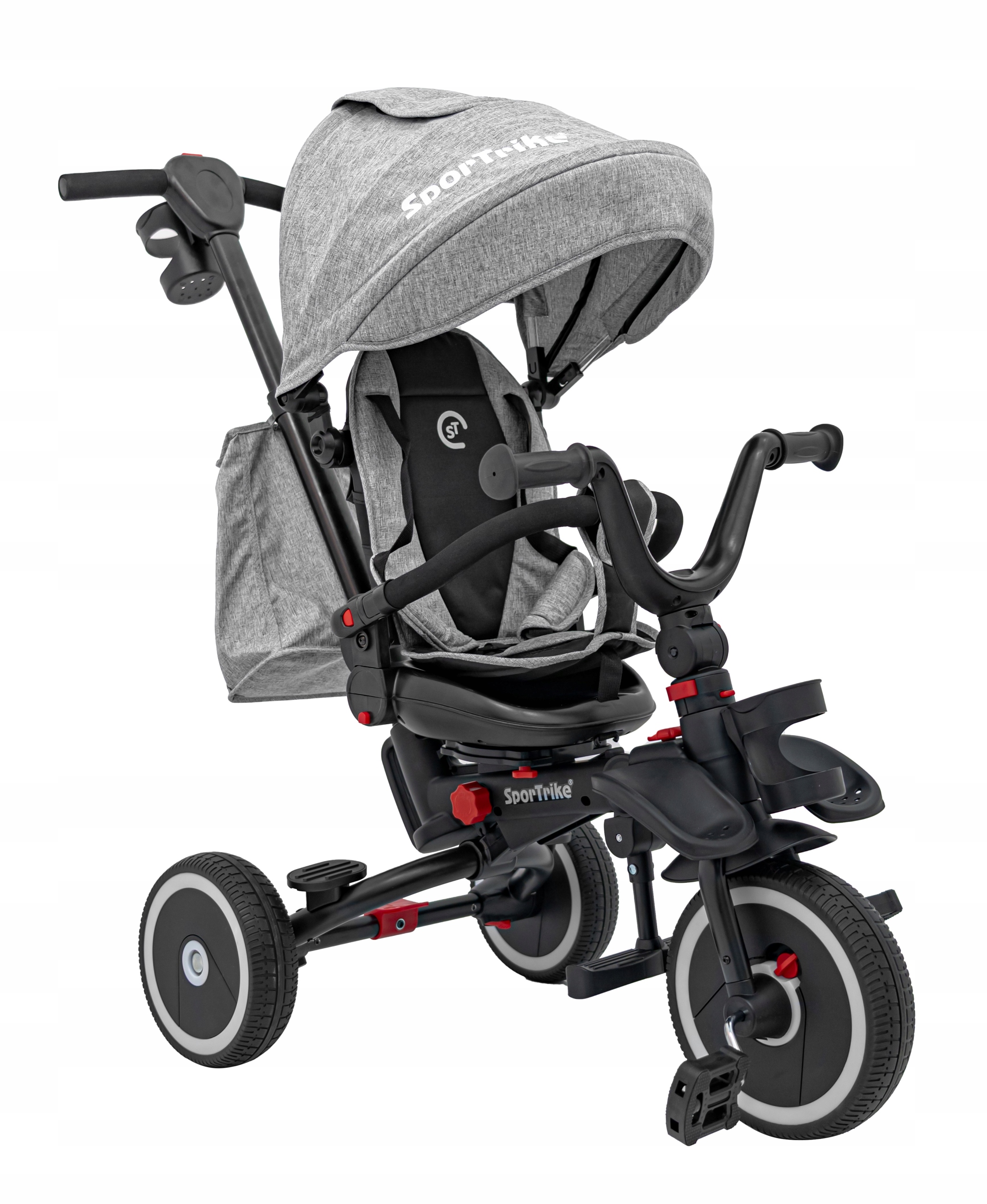 trzykołowy Rower Dla Dzieci Rider SportTrike rączka Torba daszek