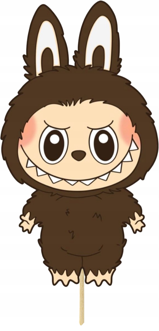 TOPPERY DEKORACJA TORT BABECZKI NA MUFFINKI LABUBU MONSTER LABU-BU 10szt Marka Piniatowe Love