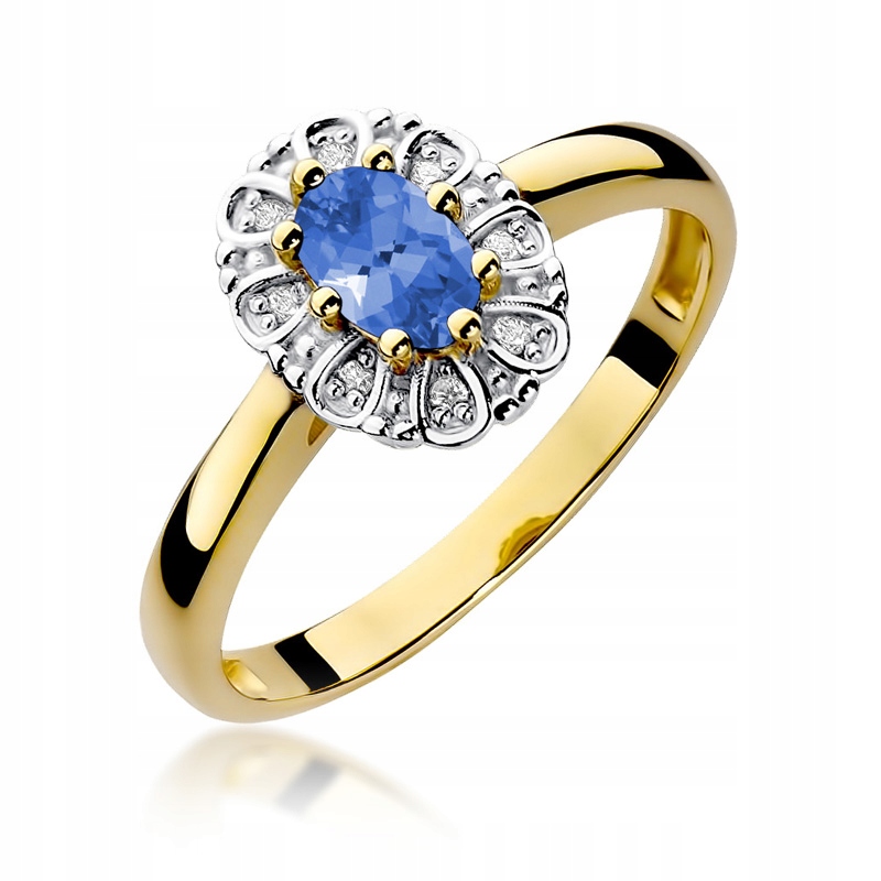 Zlatý Prstýnek 585 Tanzanit 0,40 ct