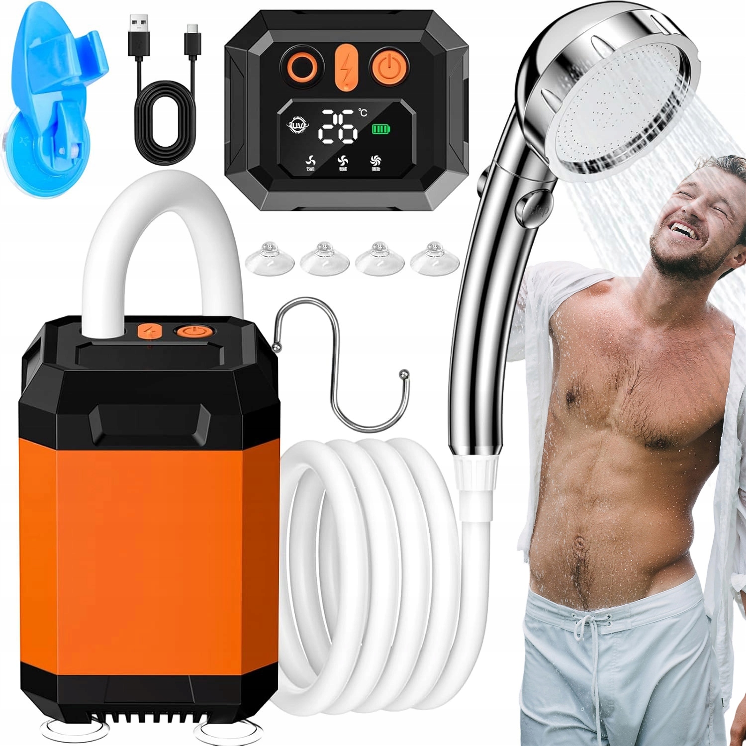 Turistická Bezdrátová Sprcha, Ultrafialová Dezinfekce, Přenosná