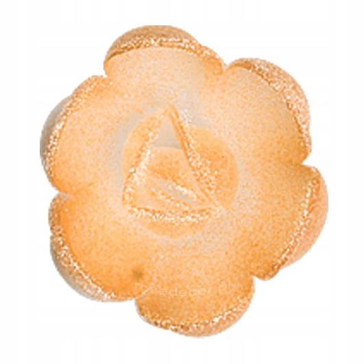 Kwiaty waflowe na tort Złota Róża angielska mała 70szt