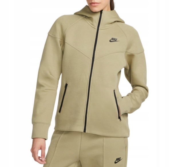 Dámská olivově zelená Sportovní Mikina Nike Tech Fleece FB8338-276 vel. S