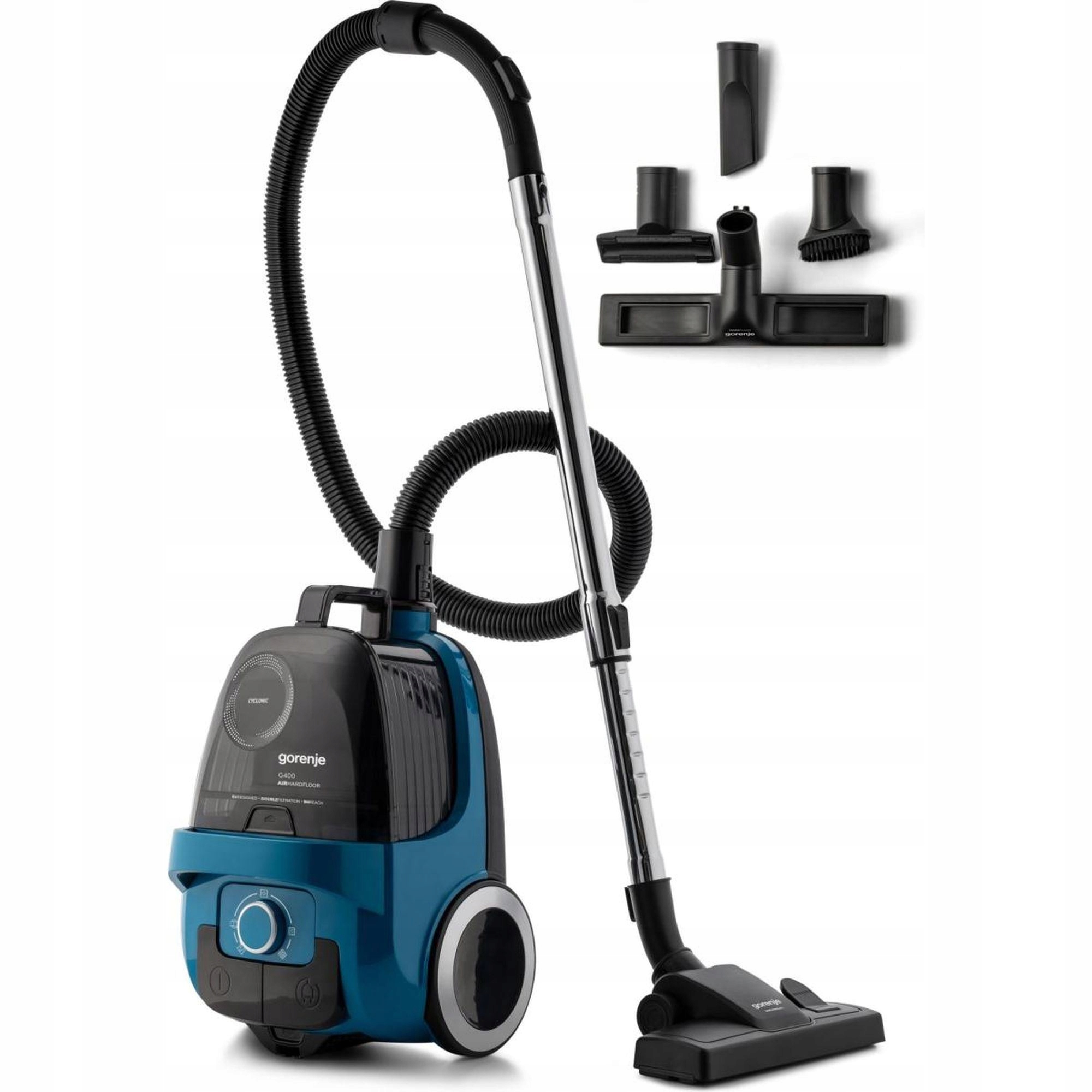 Odkurzacz bezworkowy tradycyjny Gorenje VCE01G4AHGR 800W Końcówki