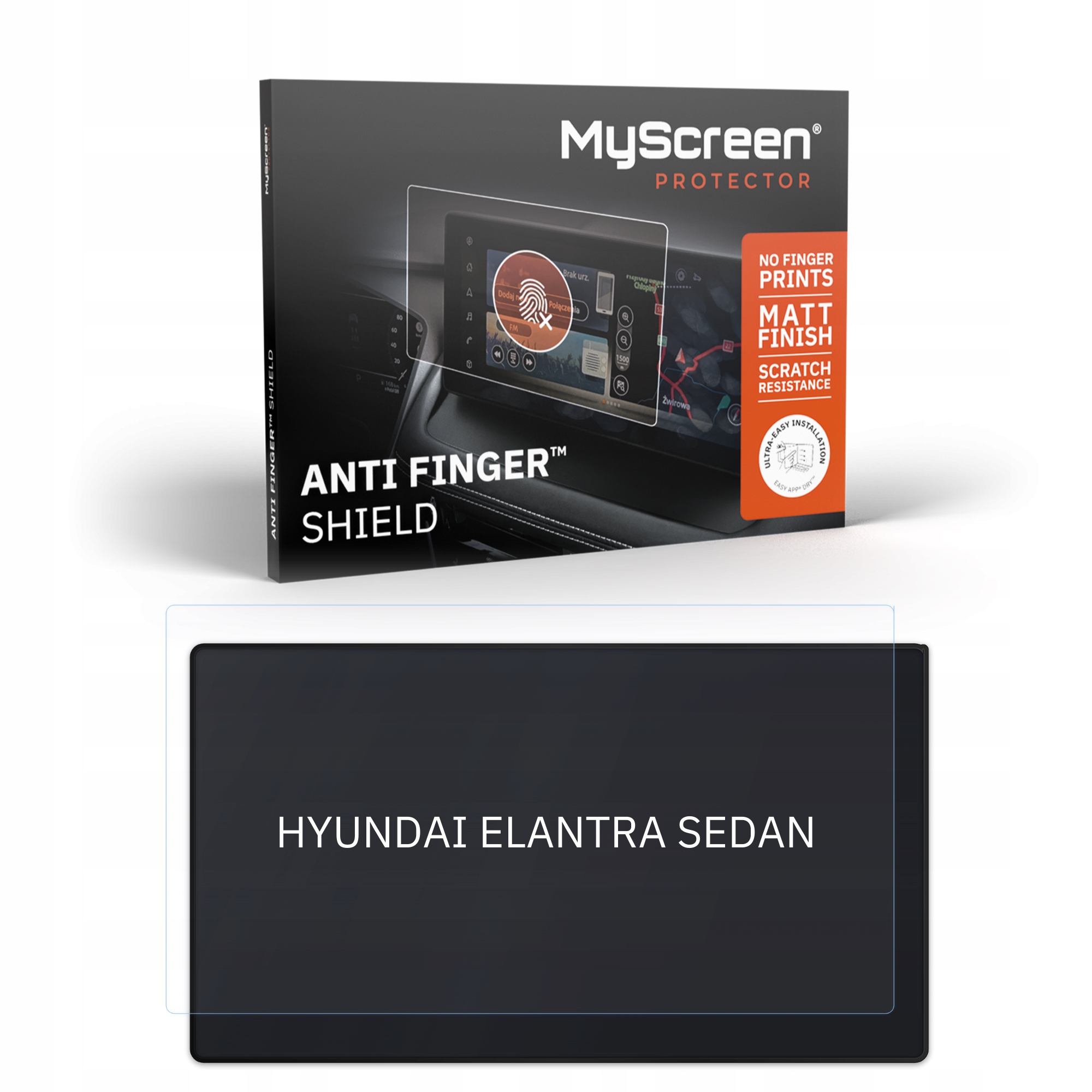 Hyundai Elantra Sedan 2021 2024 Front Centre Dashboard 01 * Matná fólie