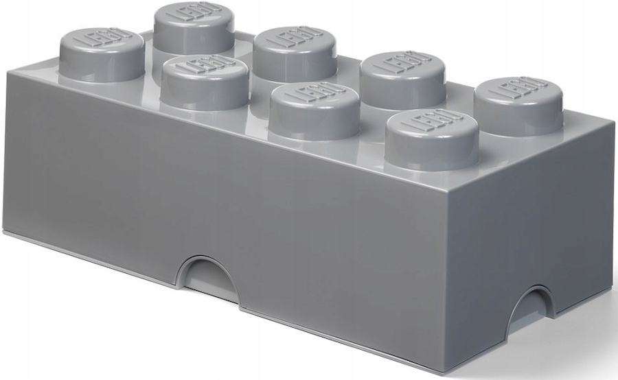 Lego Kontejnerový Kontejner Klocek 8 Krabička Velký Brick 50 CM Třídič Tmavě Šedý