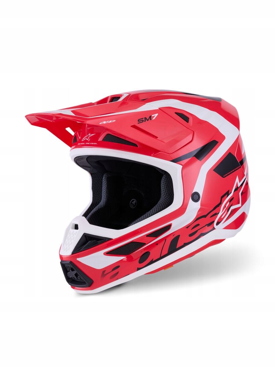 Prilba Alpinestars Supertech M7 Deed červeno-čierno-biela Xs Cross