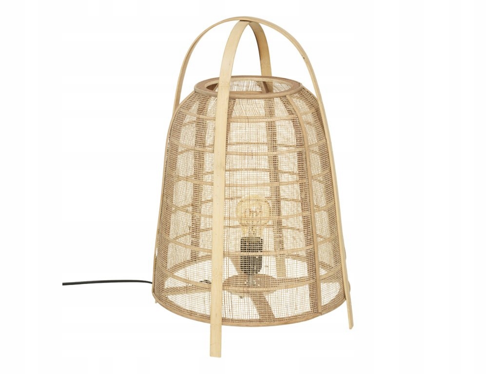 Lampa na nočný stolík Carmen, bambusová, výška 49 cm