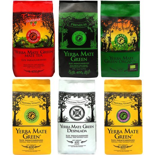 Yerba Set Mate Green 6 x 400g mix Guarana Organic