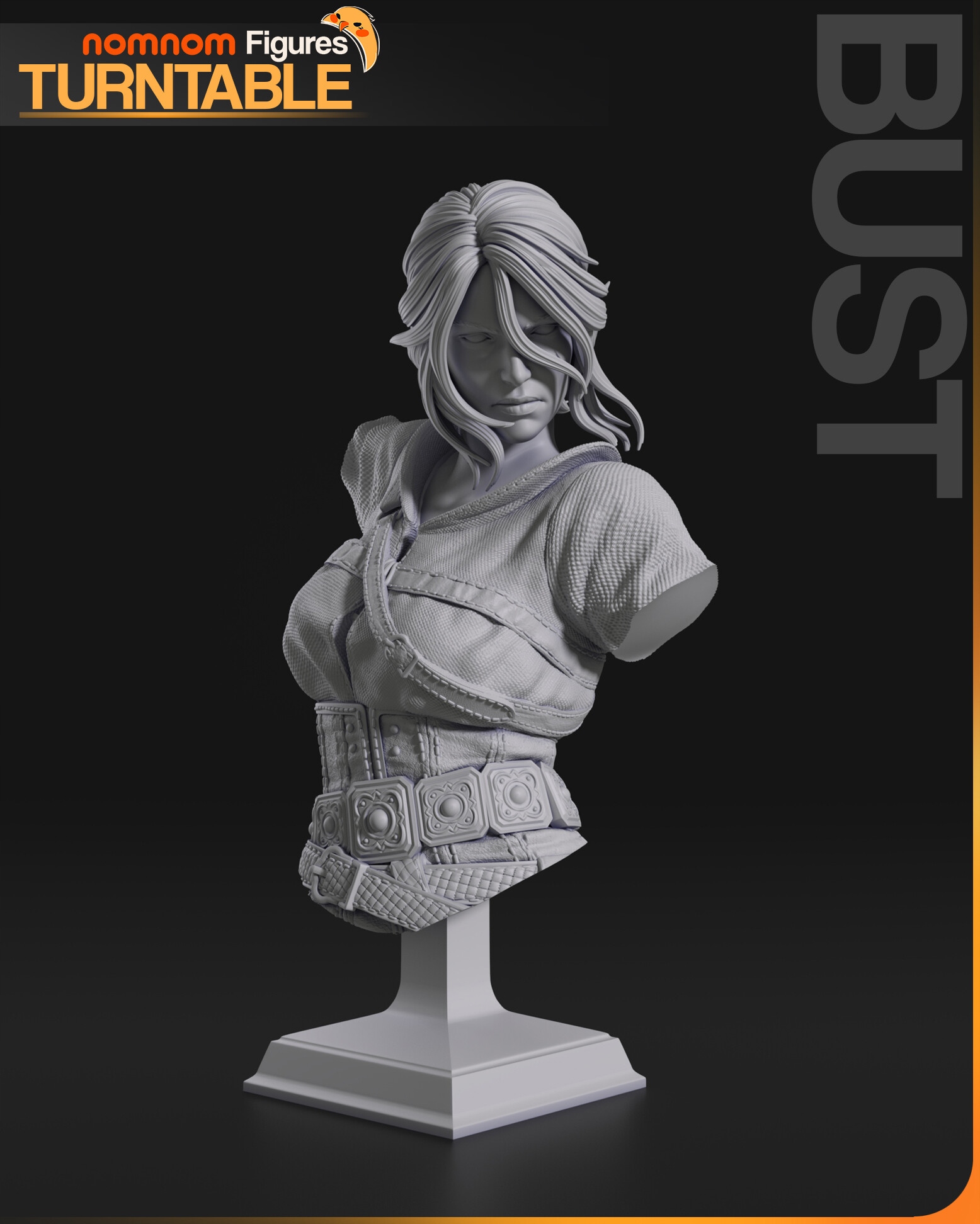 Figurka Ciri Fan-Art Zaklínač Busta NomNom Figures 3D tisk