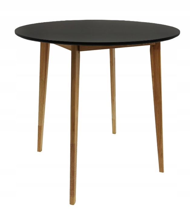 STÓŁ STOLIK OKRĄGŁY SKANDYNAWSKI DO SALONU JADALNI KUCHNIA EMMA FI80 CZARNY Stan opakowania oryginalne