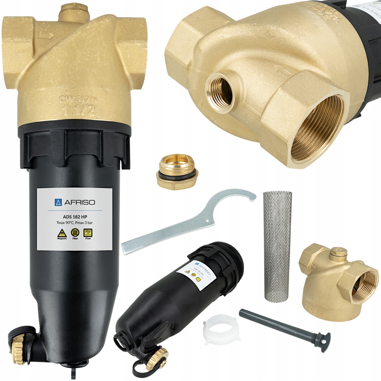 Magnetický Separátor Nečistôt Ads 182 Hp Pre Tepelné Čerpadlá 6/4" Afriso