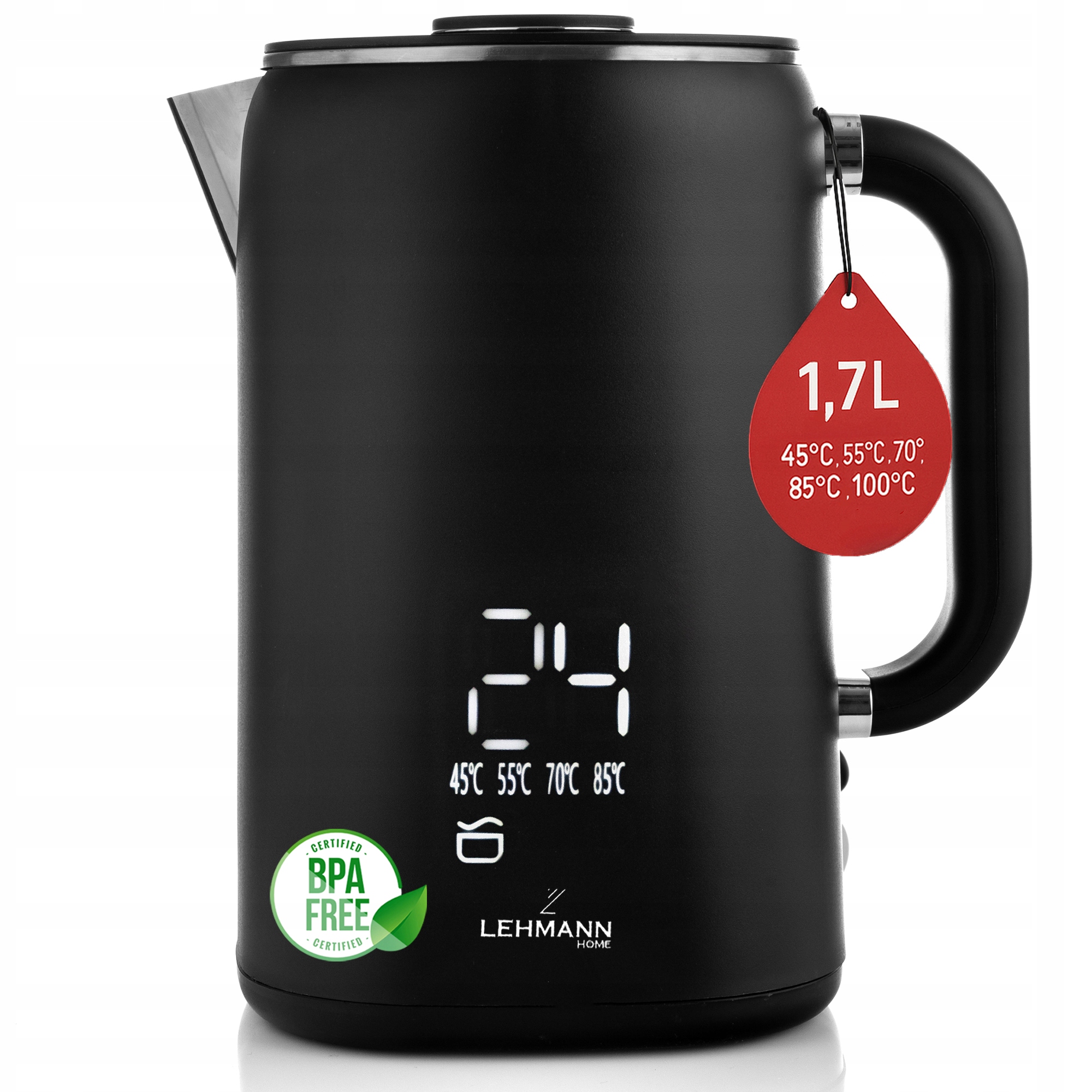 Czajnik Elektryczny Bezprzewodowy Z Regulacja Temperatury Dotykowy Led 1,7L