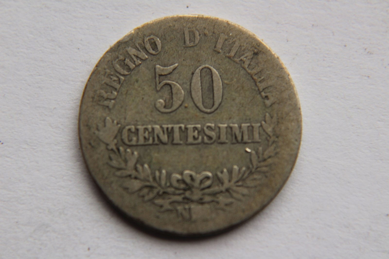 50 CENTESIMI 1863 R. WŁOCHY- SREBRO- CG934