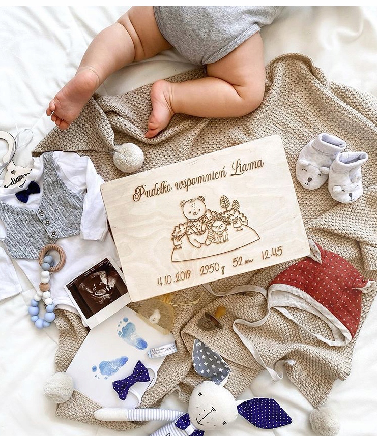 Pudełko wspomnień DREWNIANE METRYCZKA Marka inna marka