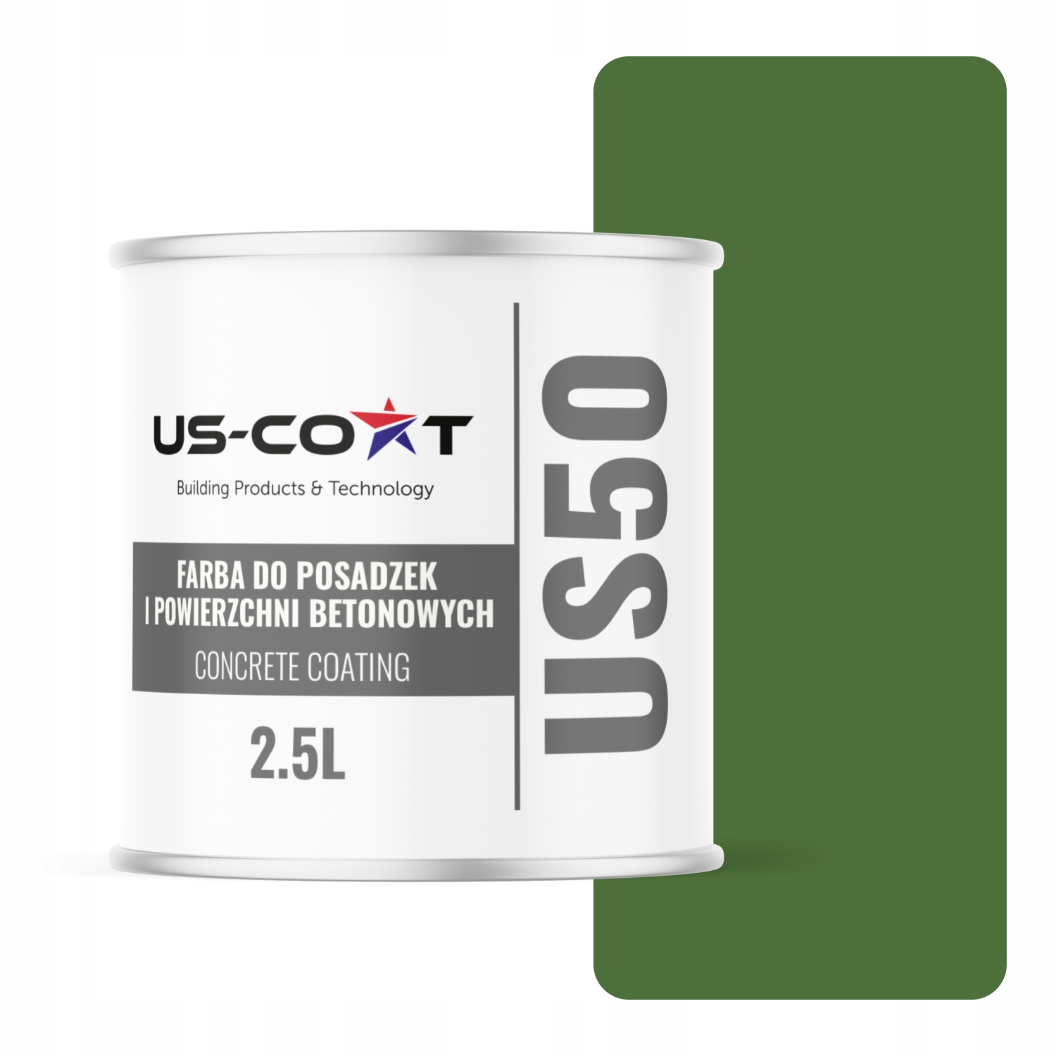 Farba na betón a garážové podlahy odolná voči chémii zelená Ral6010 2,5L