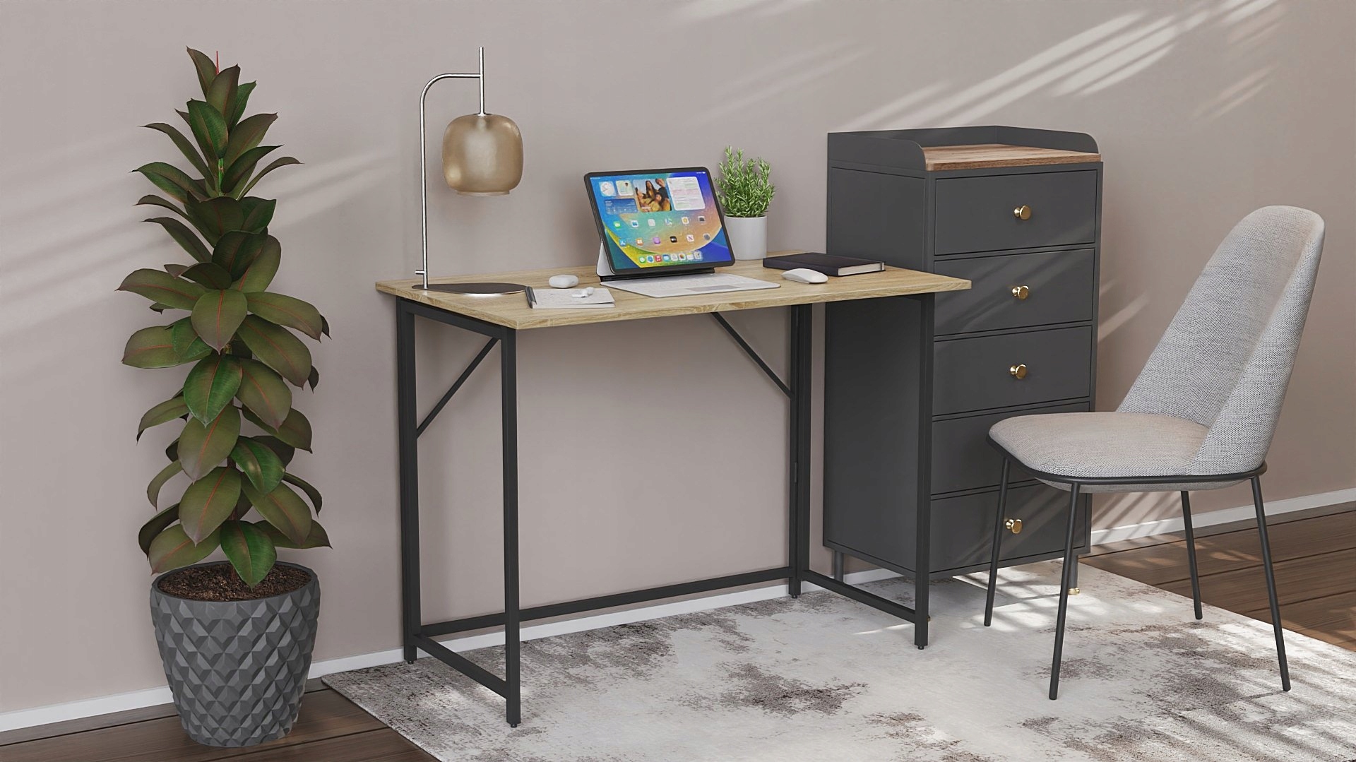 Rozkladací stôl Morris 750x900x500 black/sonoma Tm Smart Regaly