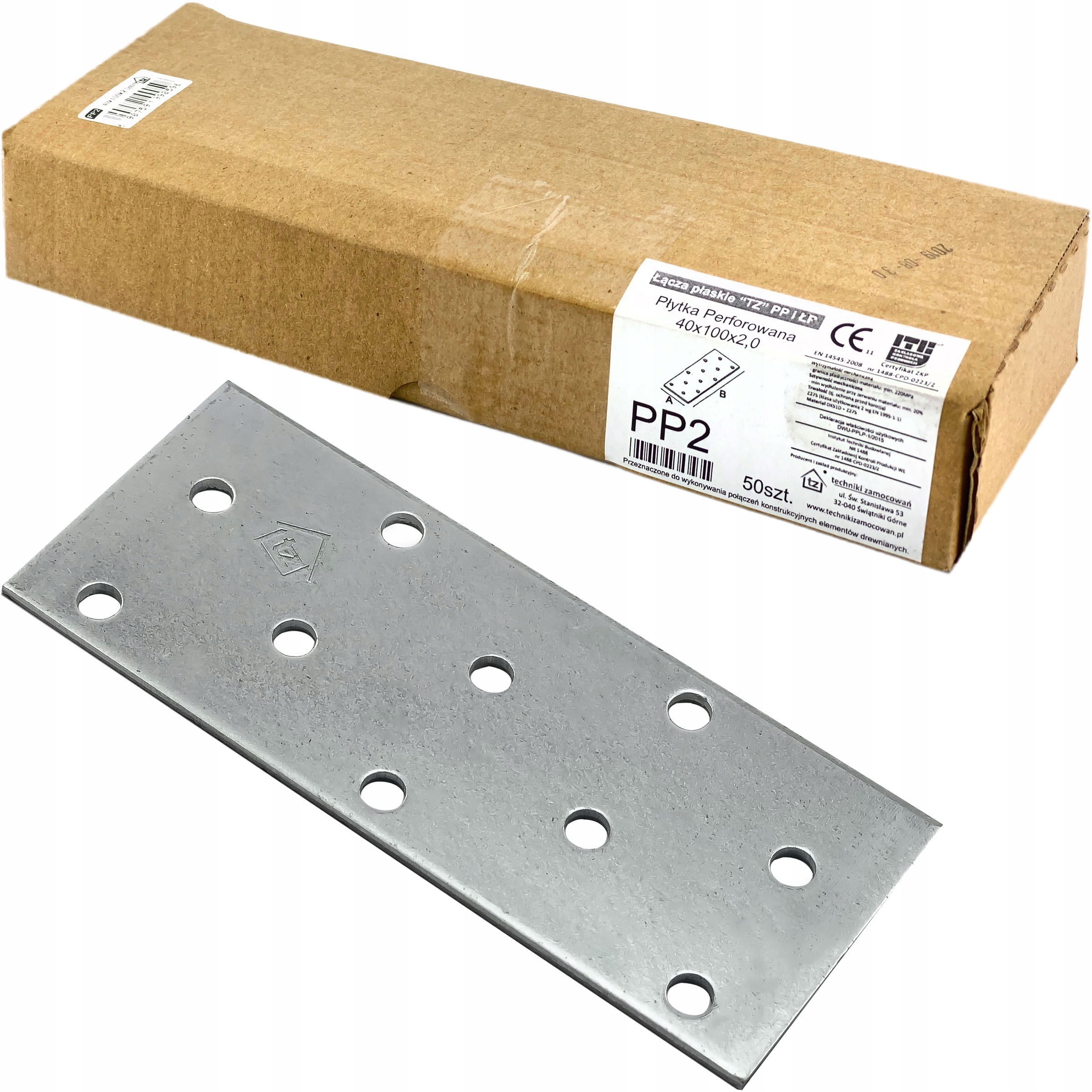 

Łącznik płaski Płytka perforowana PP2 40x100 50szt