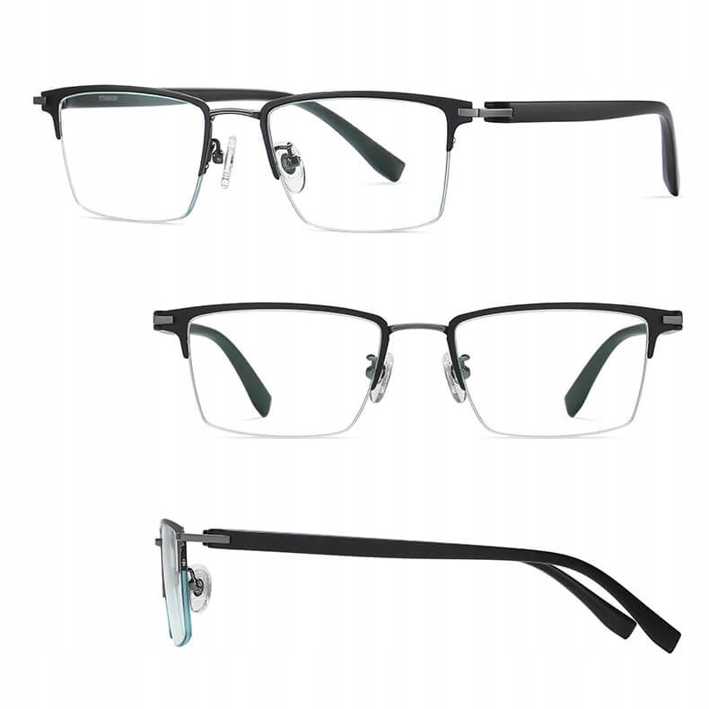 Ultralehké brýle Bez Dioptrií Titanové Blue Light pro počítač Pánské obroučky