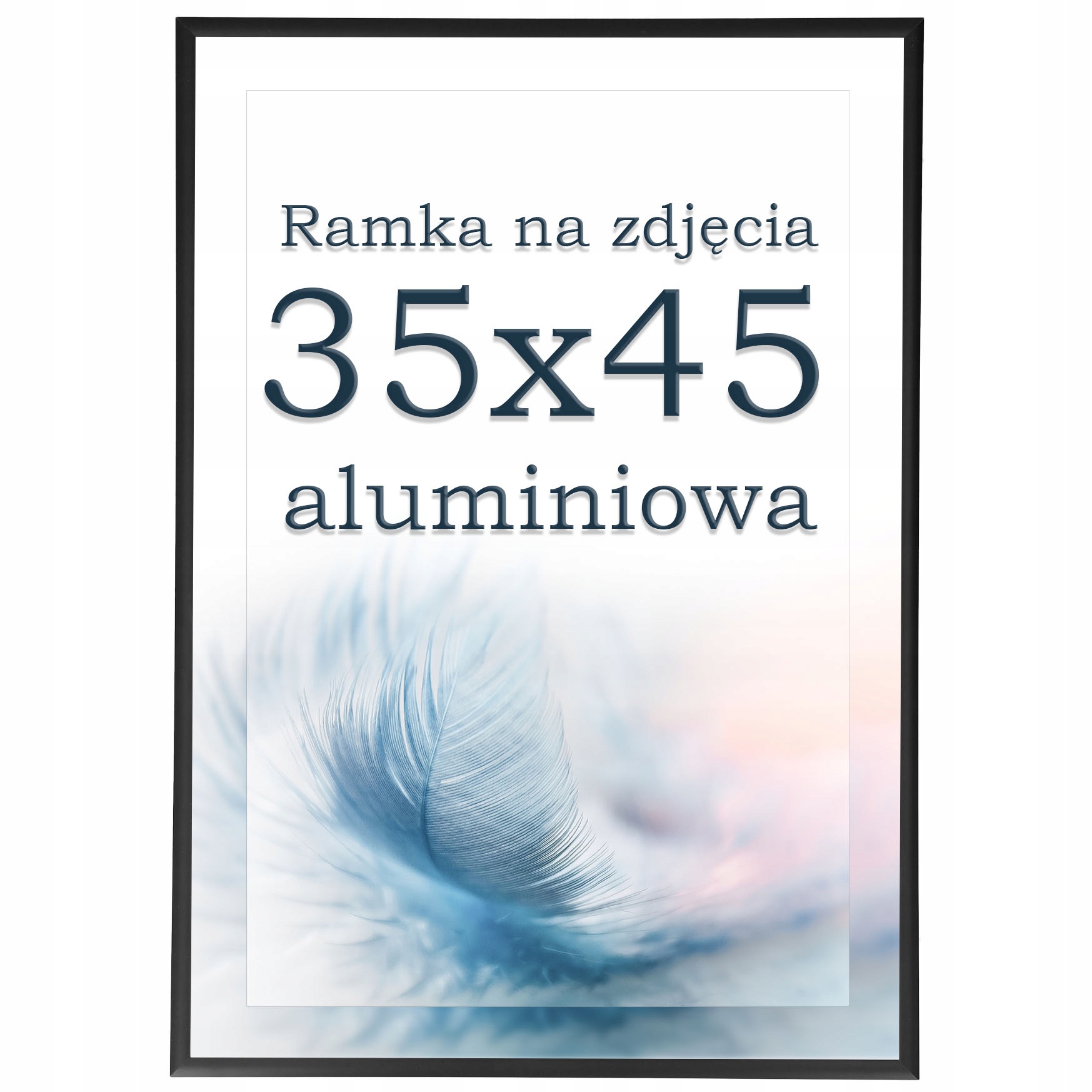

Ramka 35x45 aluminiowa czarna ramki na zdjęcia