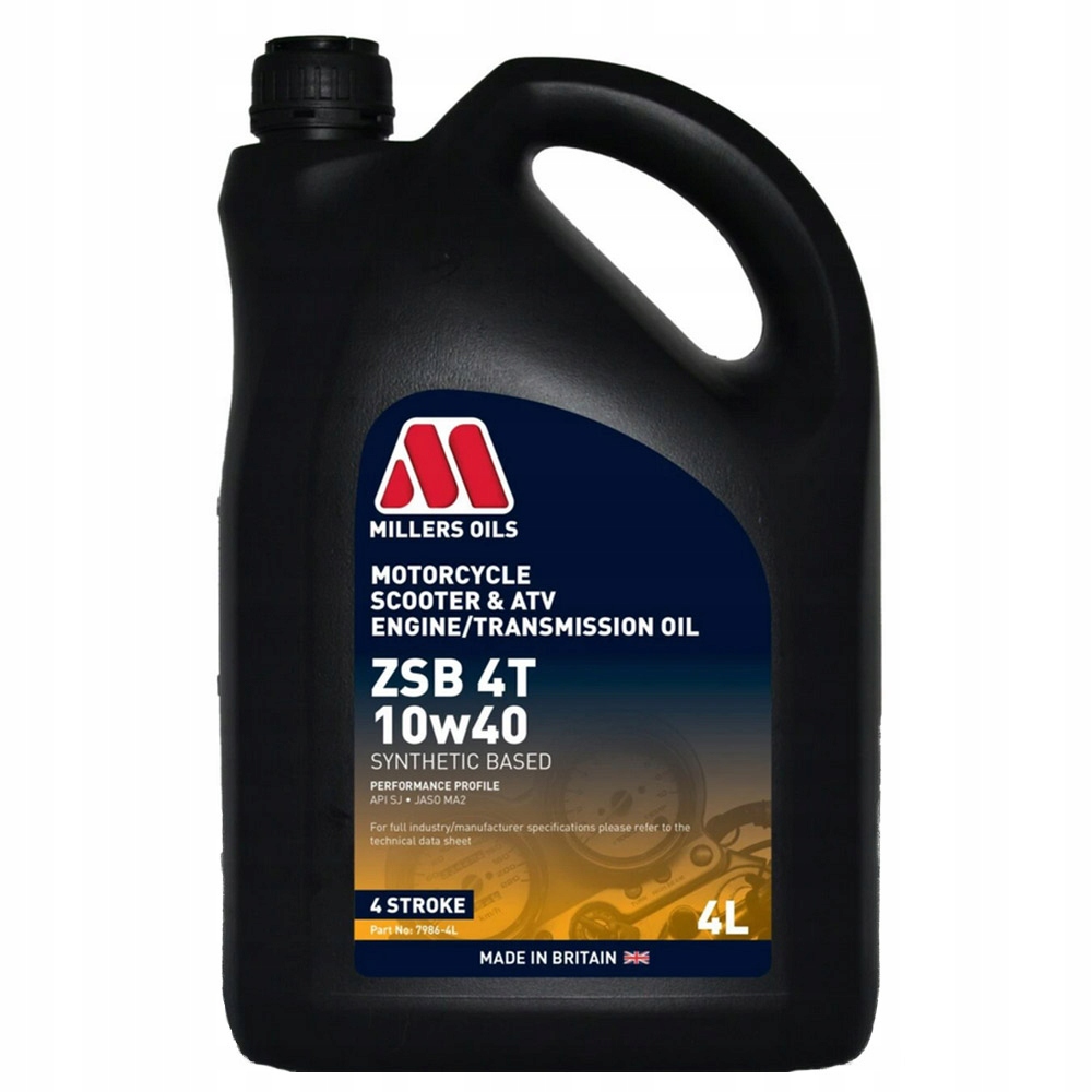 Millers Oils Zsb Scooter Atv 10w40 4L półsyntetyczny olej motocyklowy (zss)