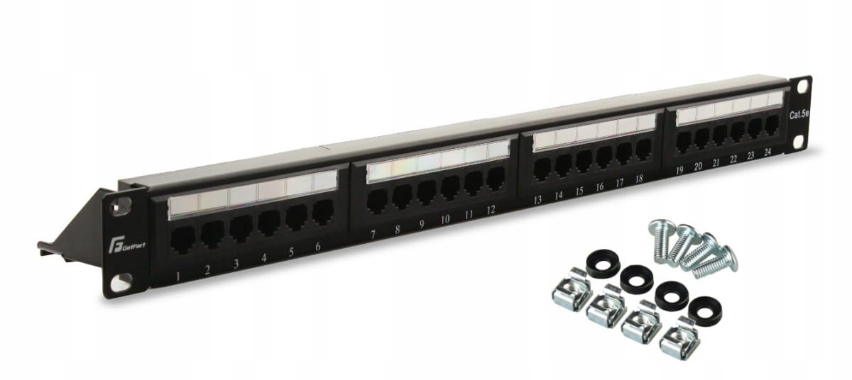 Patch panel Getfort PGF-5EUTP24-B4 24 porty czarny
