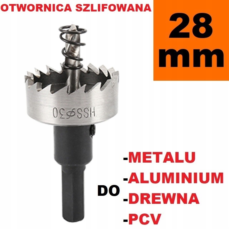 

Otwornica szlifowana Hss 28mm, wiertło do metalu