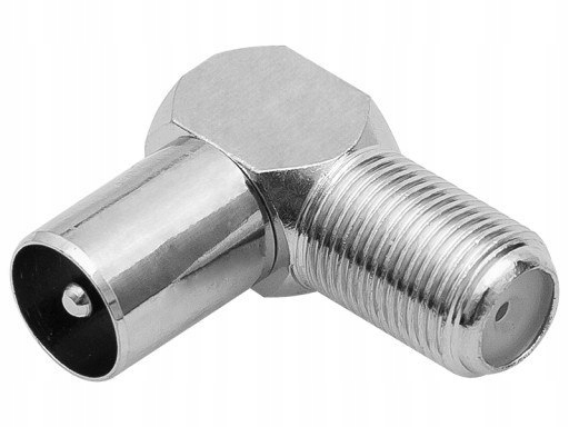 WTYK ANTENOWY KĄTOWY DO TELEWIZORA TV GWINT ZŁĄCZE ANT - GNIAZDO F