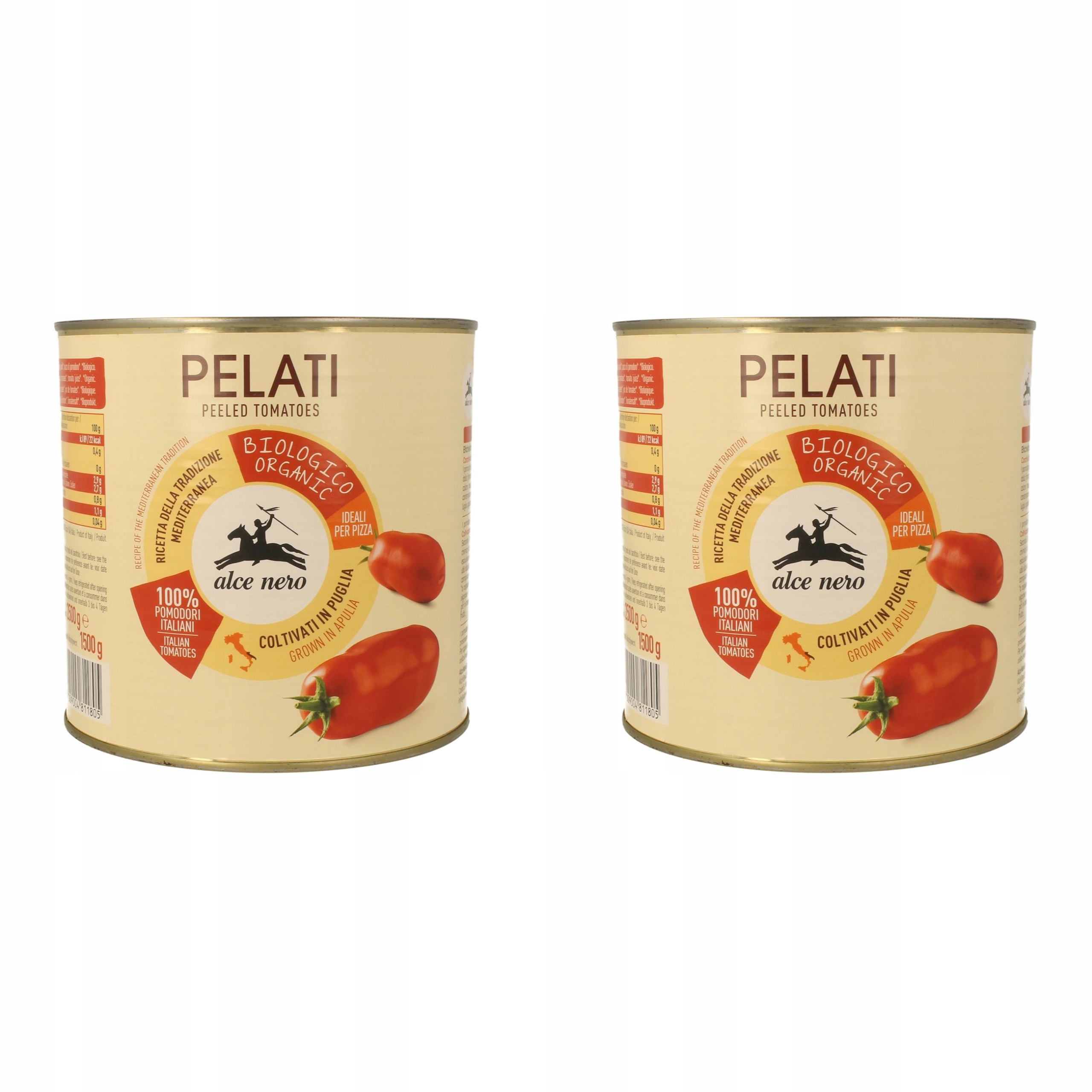 2x Pomidory Pelati Bio 2,5 kg (1,5 kg) Horeca (alce Nero)